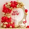Red and Gold Balloons Garland Kit, 120PCS Red Metallic Gold Balloons Arch Kit with Gold Confetti Balloons for Valentine's Day Wedding Birthday Engagements Anniversary Party Decorations